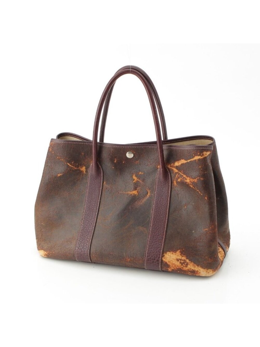 Hermes Amazonia Vintage Garden Party Tote Brown - Picture 7 of 10
